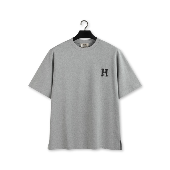 hermes "h'cheval" leather patch t-shirt
